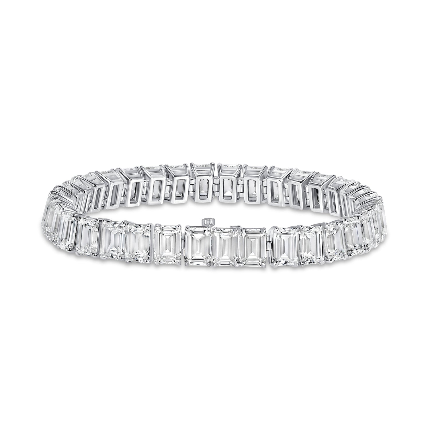 29.5CT Emerald Cut Diamond Tennis Bracelet