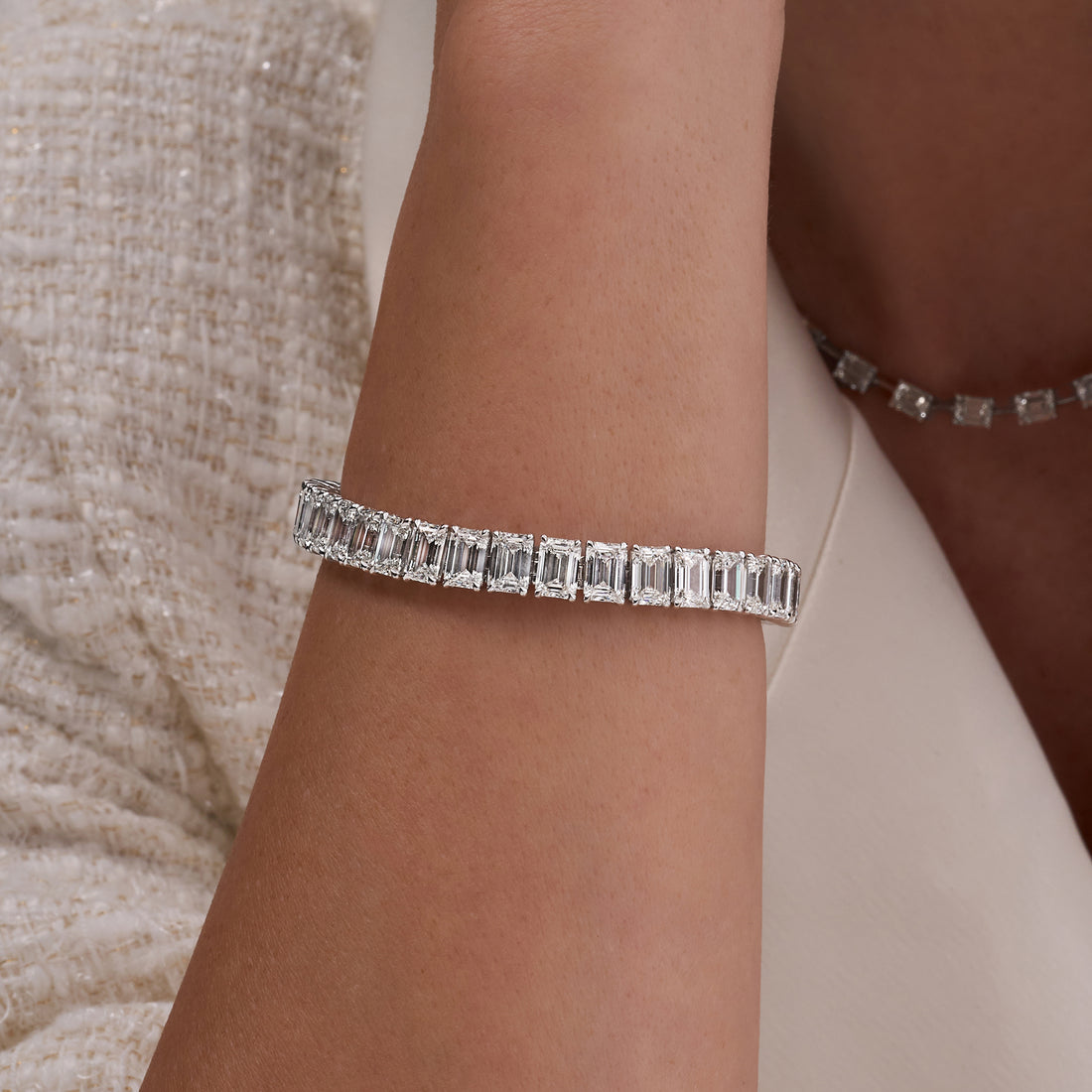 16CT Diamond Baguettes Tennis Bracelet