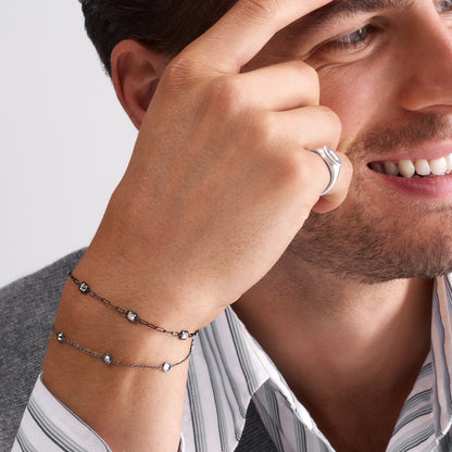 Emerald Cut Diamonds By The Yard Station Bracelet