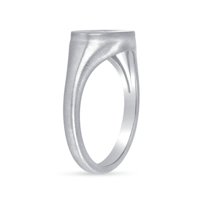 Baguette Cut Diamond Solitaire Signet Ring