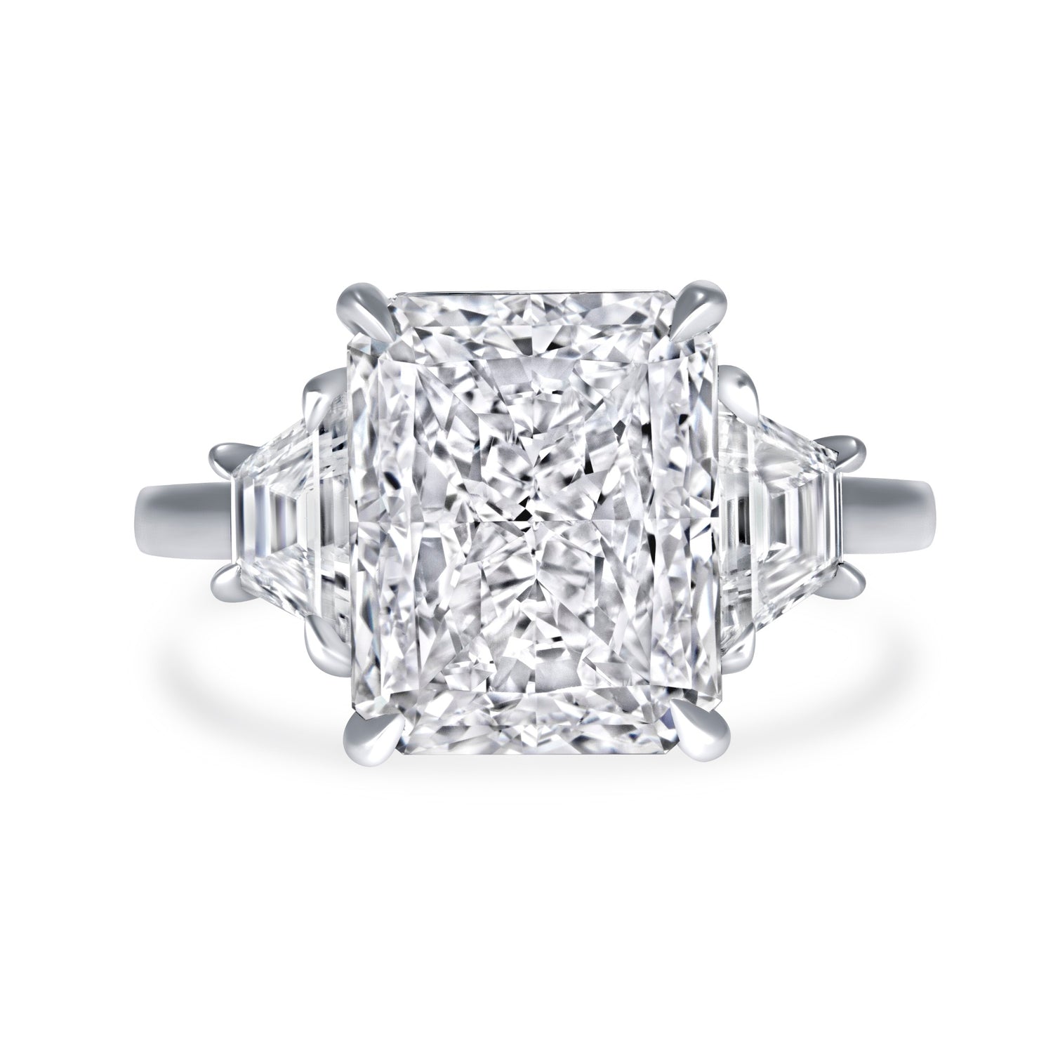 6 CT Radiant Cut Diamond Three Stone Ring