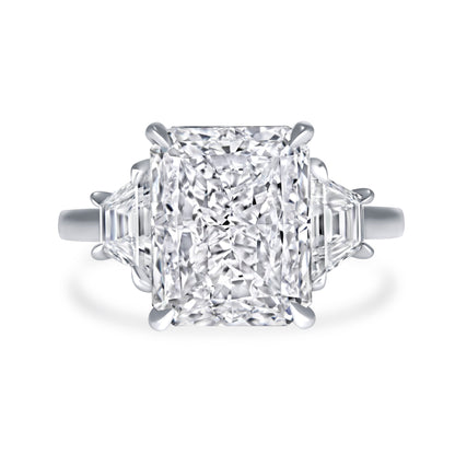 6 CT Radiant Cut Diamond Three Stone Ring