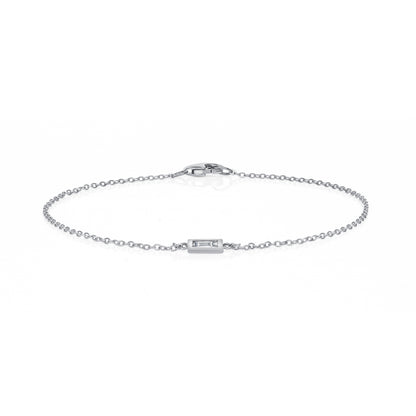 Baguette Diamond Bezel Set Bracelet