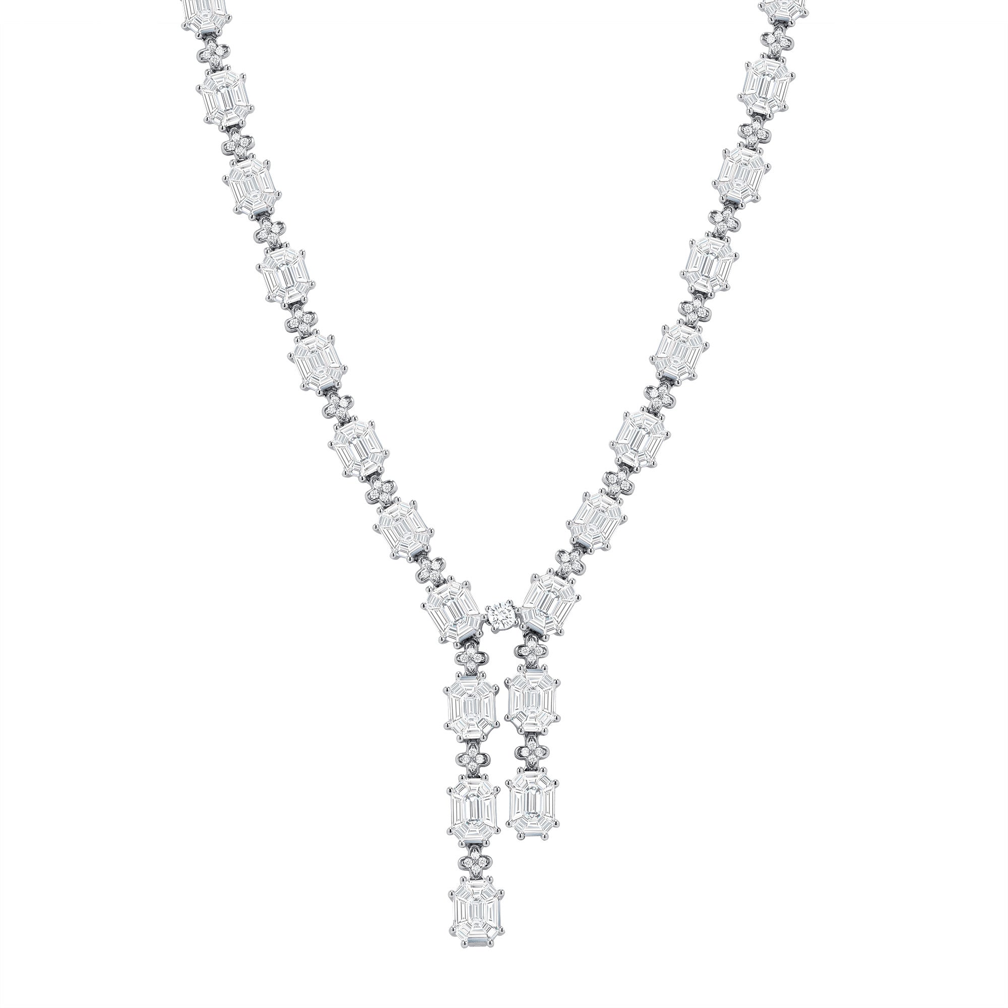 Mixed-Cut Diamond Necklace